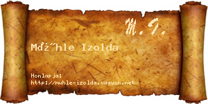 Mühle Izolda névjegykártya